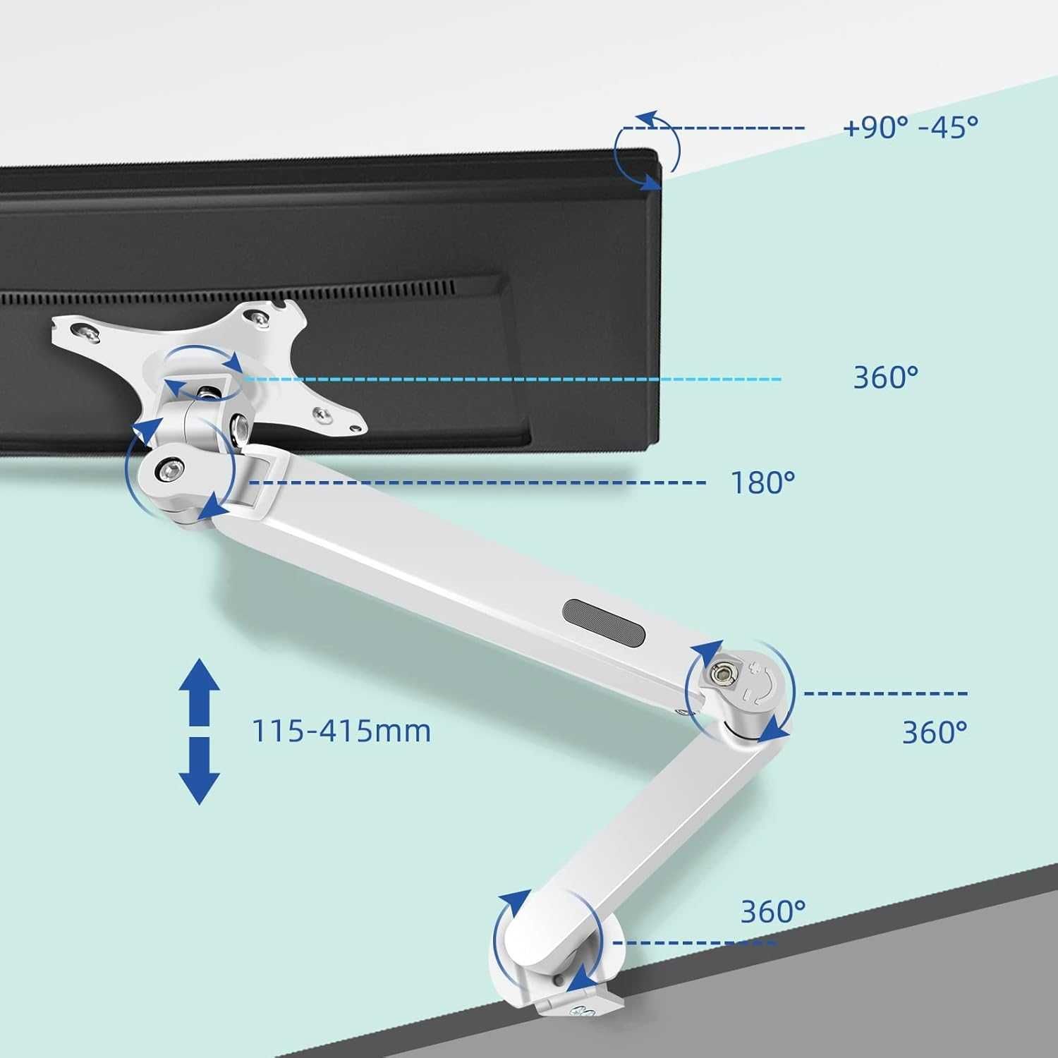 Stand, suport monitor, HILLPORT M5, 17-34'', 2-9kg, VESA 75/100