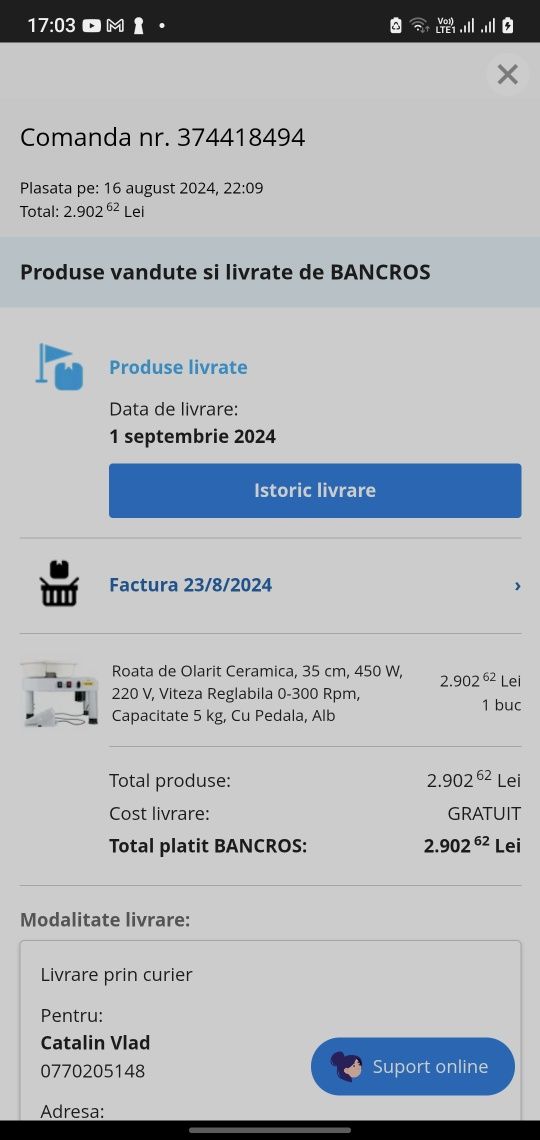 Roata olarului profesionala