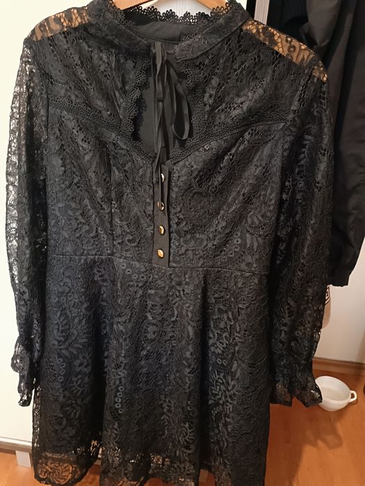 Черна парти рокля голям размер
