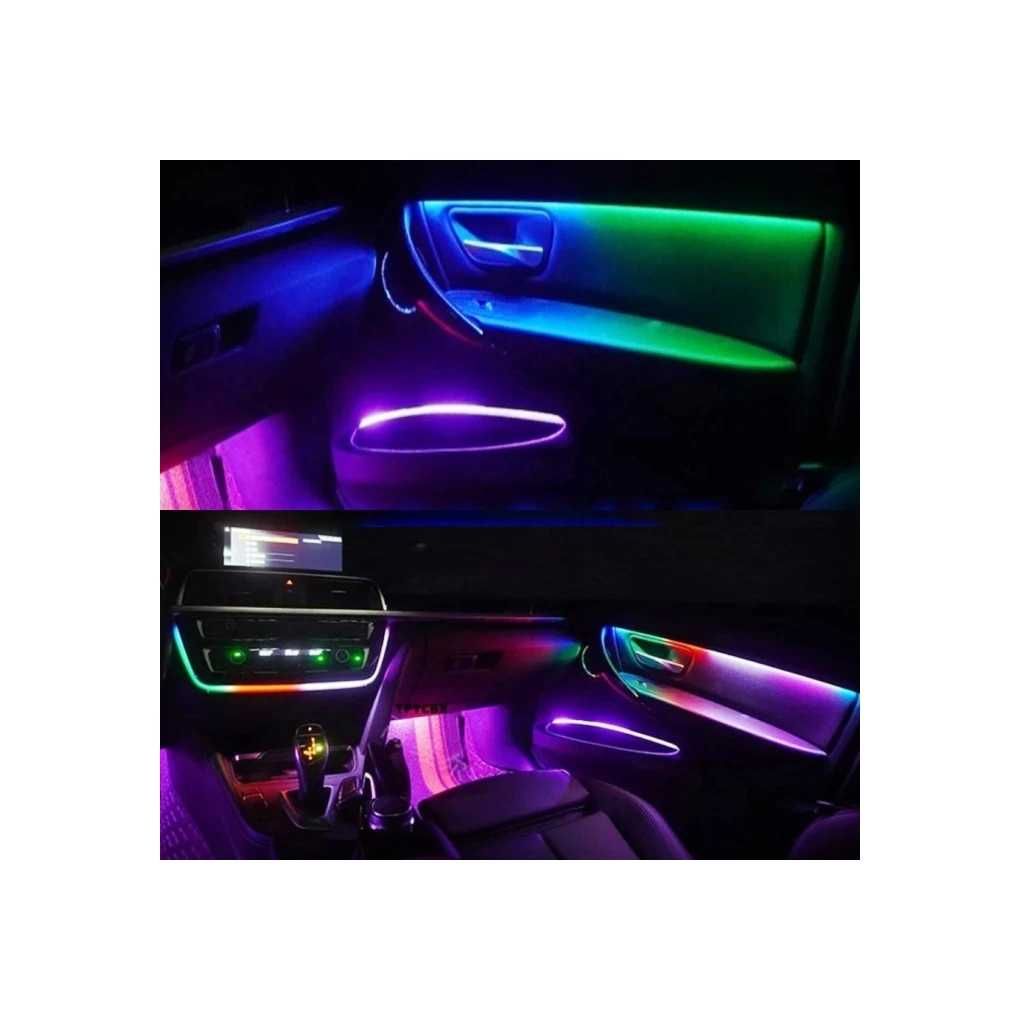 Set 21 lumini ambientale LED RGB cu aplicatie BTT