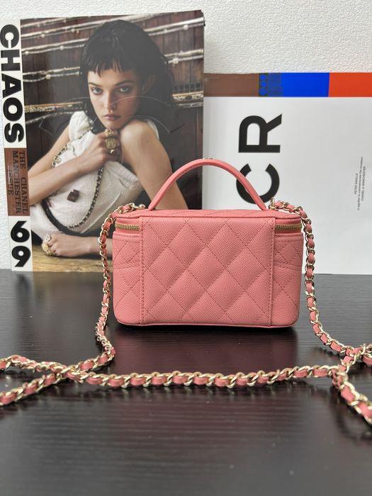 Geanta Chanel Vanity 17cm roz, tip Premium
