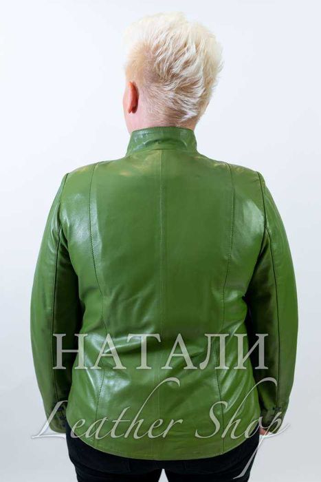 Дамско кожено яке Аделина Green