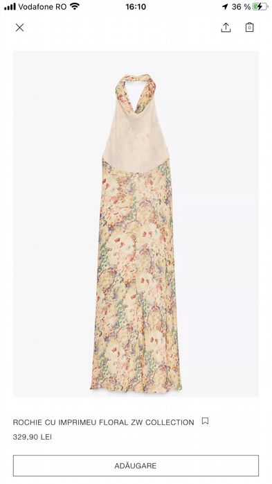 Vand rochie zara cu imprimeu floral