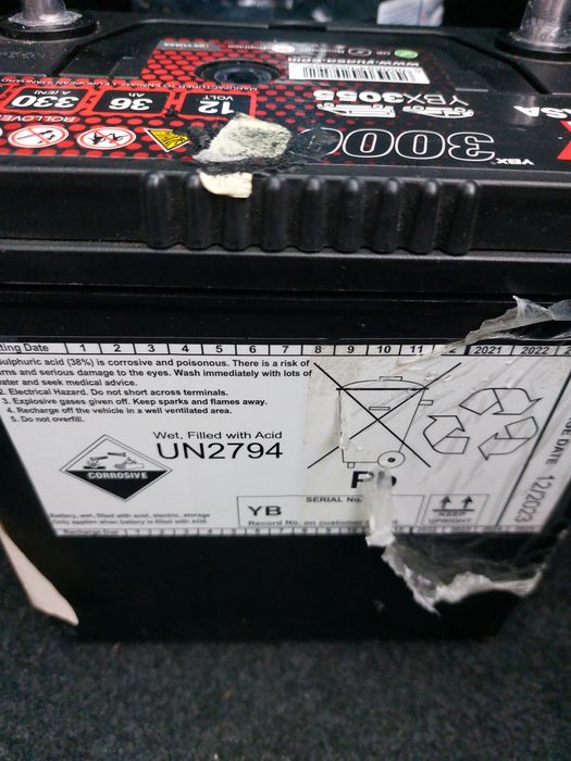 Baterie auto acumulator YUASA YBX3055 12 V 36 Ah 330 A 187x127x227 mm