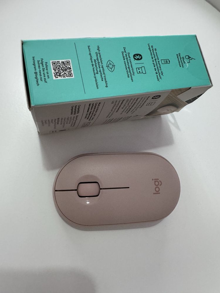 Mouse wireless Logitech Pebble M350, Roz