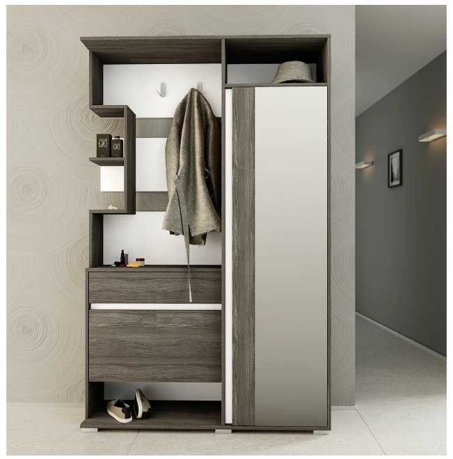 Cuier hol Irim Aspen, Stejar Cafea/Alb (Ofer transport pe Iasi)