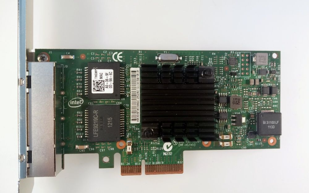Intel i350-T4 1Gb QP Мрежов Адаптер 4 порта RJ45 00AG522 00JY854 0NWK2