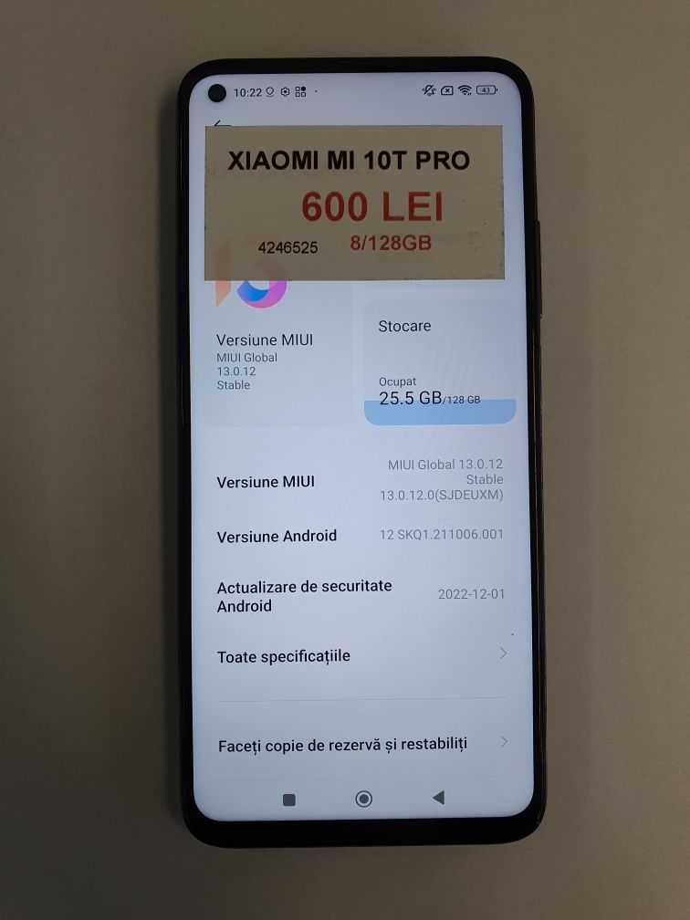 XIAOMI MI 10T PRO 128/8GB SPATE FISURAT•Amanet Lazar Crangasi•42465