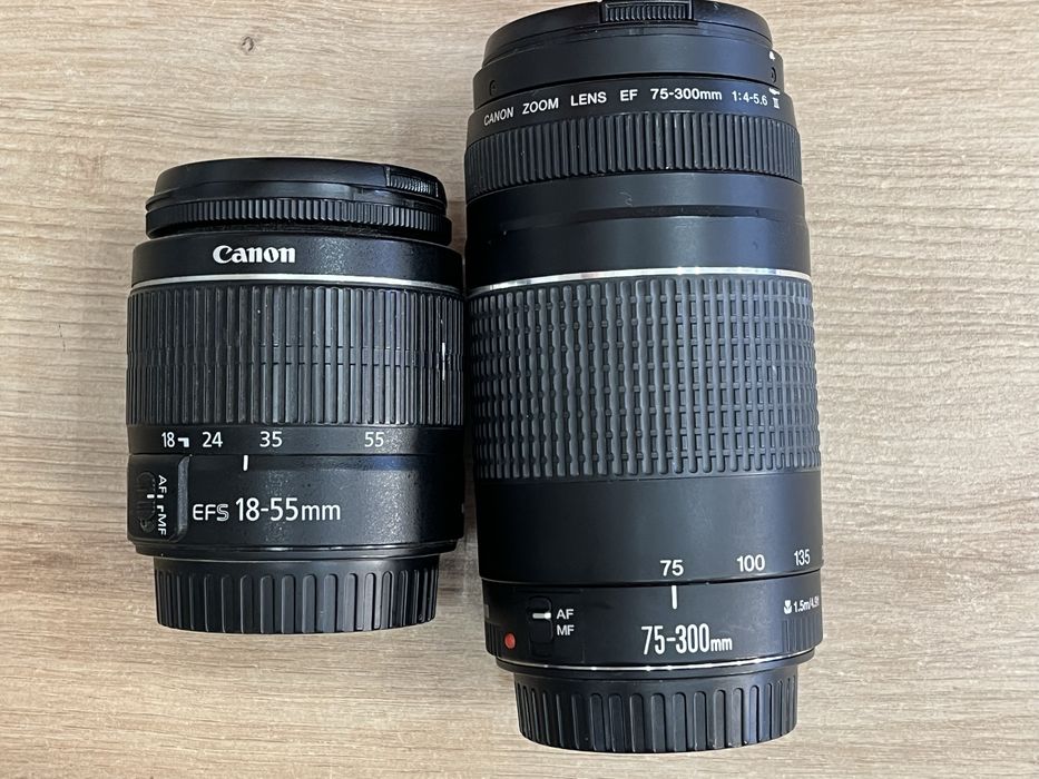 Canon EOS 1100D  + Efs 18 55 + 75 300