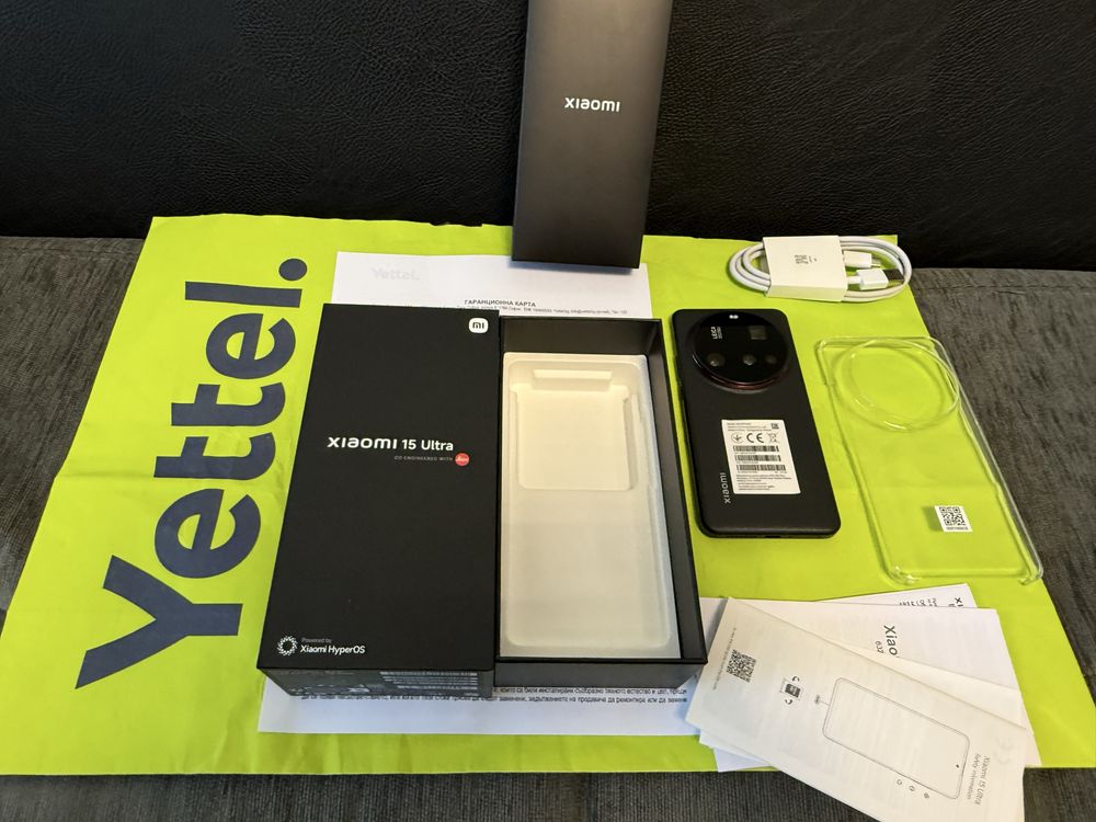 ***КАТО НОВ 512GB Xiaomi 15 Ultra 16GB 5G Гаранция Yettel 2027г. Black