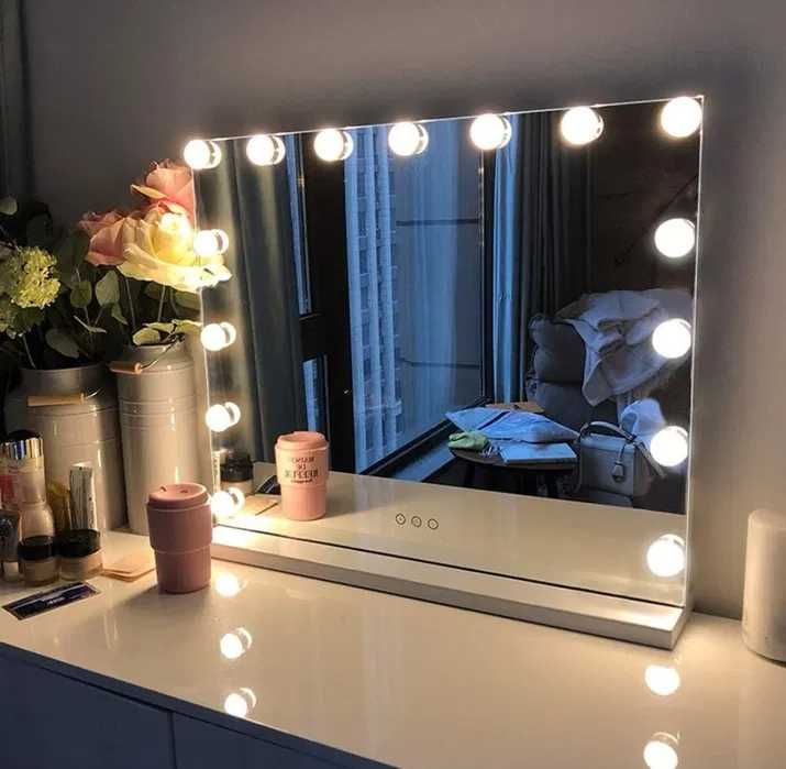 Гримьорско Огледало Hollywood style 46×58 с 15 led 80 × 60 см. 18 LED
