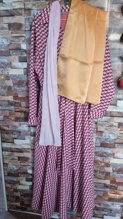 Цена за все Турецкий Платье + Новый Турецкий платок + оргаза шарф Плат