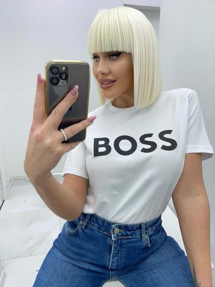 Дамски тениски памук права кройка t shirt woman over size