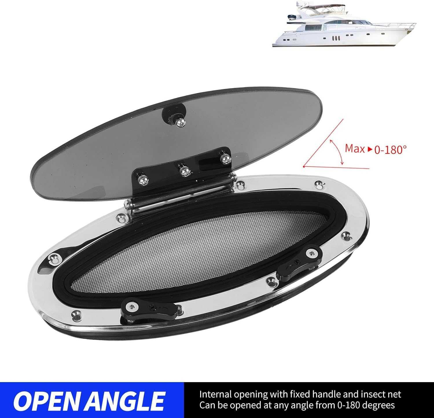 Fydun Boat Porthole Илюминатор от закалено тонирано стъкло за яхта