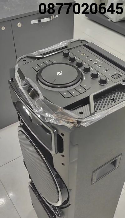 Караоке тонколона 2 х 10 инча KTS 1707 с 2 микрофона