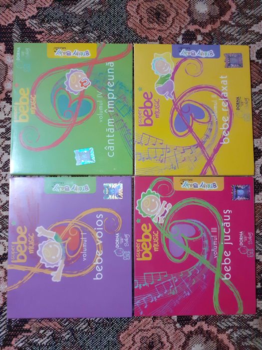 Colecție de 4 CD-uri originale cu cântece în Engleză pentru copii