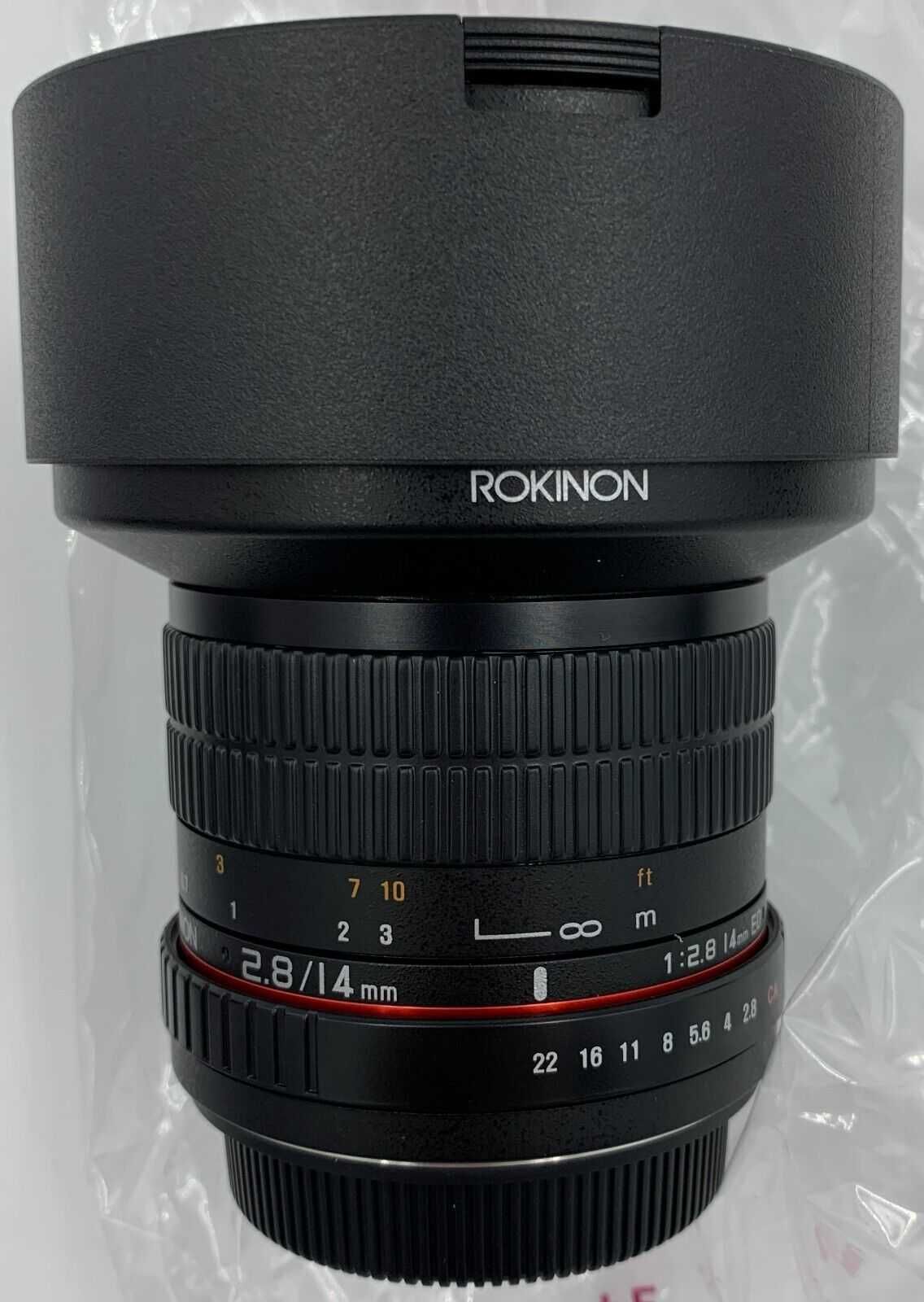 Сверхширокоугольный объектив Rokinon FE14M-C 14 мм F2.8 для Canon