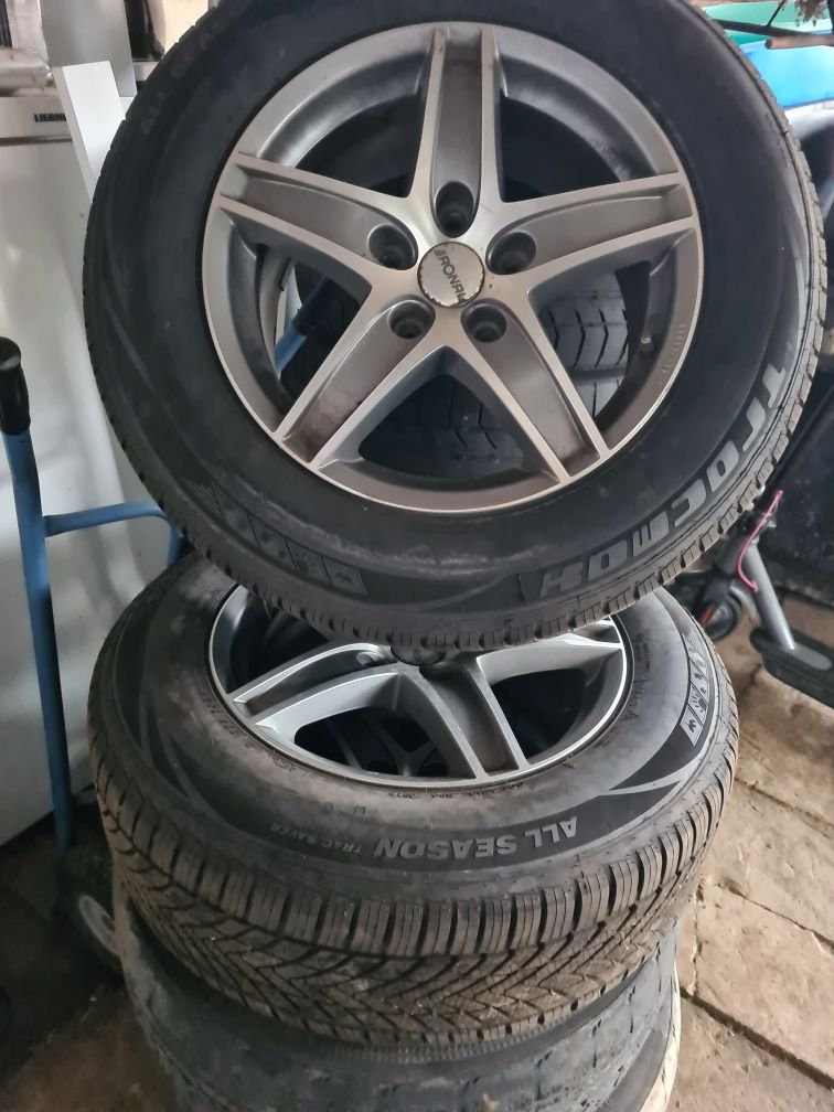 Jante VW Toureg din aluminiu cu anvelope de iarna