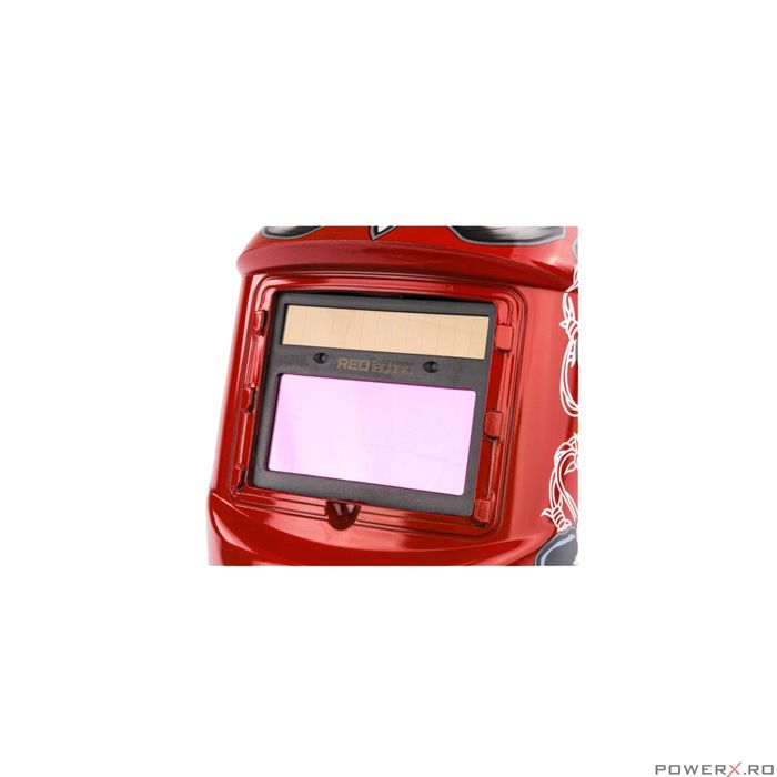Masca pentru sudura automata heliomata, auto-intunecata, Red Technic