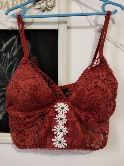 Bustiera sexy din dantela maro Secret Possessions mărimea XS 34