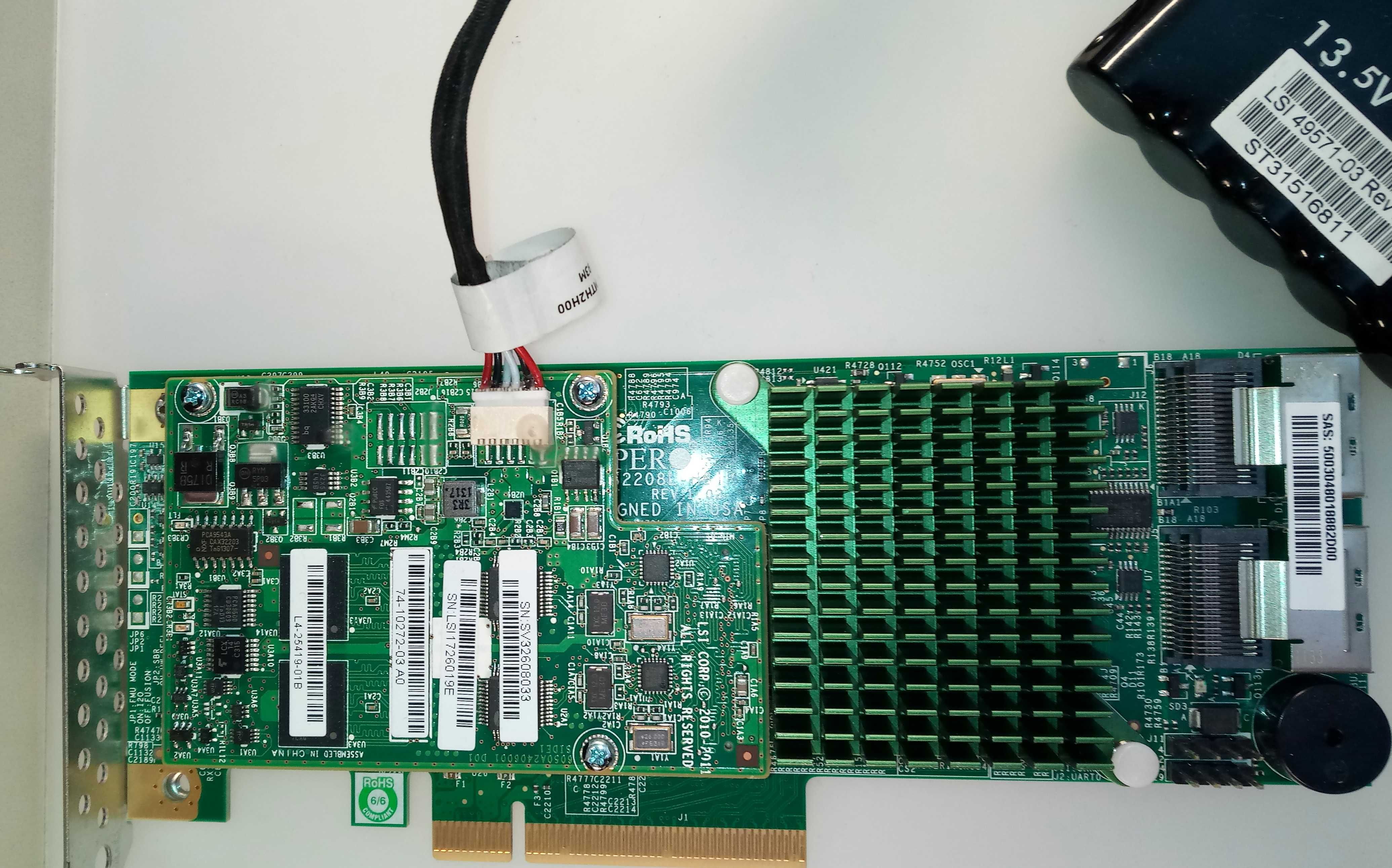 RAID SuperMicro контролер AOC-S2208L-H8iR 1GB cache RAID 0,1,5,6