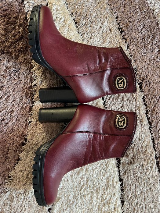 Боти/ бордо, червени