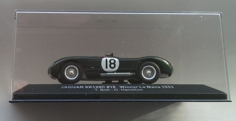 Macheta Jaguar XK120C castigator Le Mans 1953 - IXO 1/43