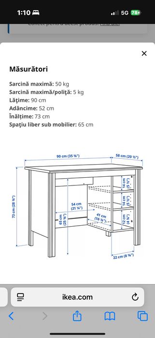 Birou ikea + organizator cadou