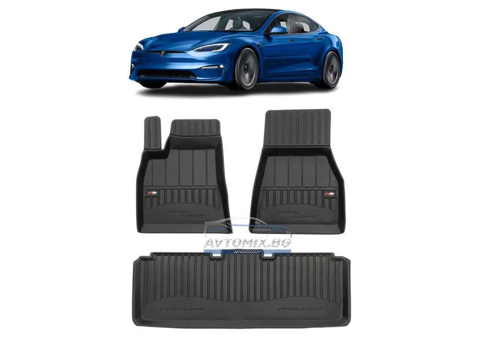 Гумени стелки за Tesla Model S 2012-2021 г., ProLine 3D