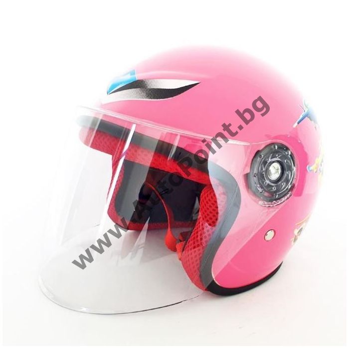 Детска Каска за мотор дете шлем розова