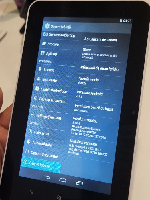 Tableta android 4.4 cu încărcător