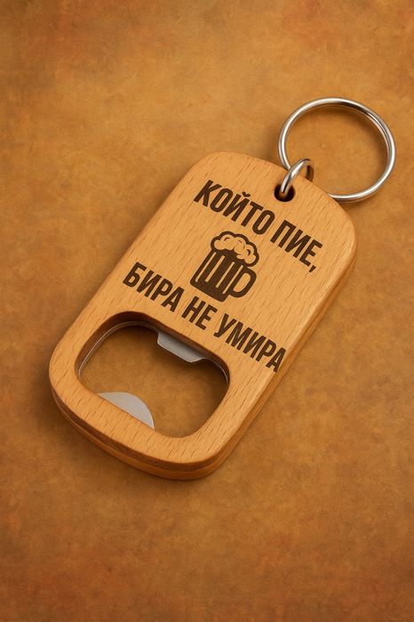 Отварачка за бира “Който пие,бира не умира”