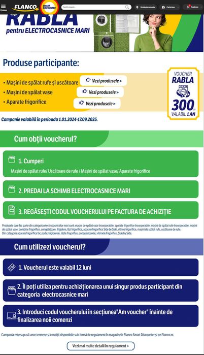 Voucher Flanco 300 lei rabla electrocasnice mari
