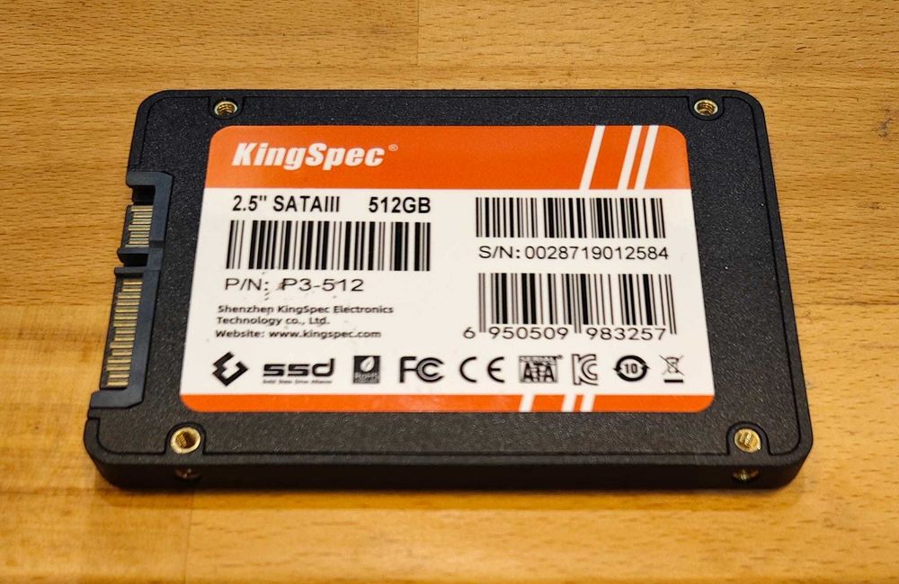 SSD Sata 512 2.5 Nou 0h Kingspec sata III