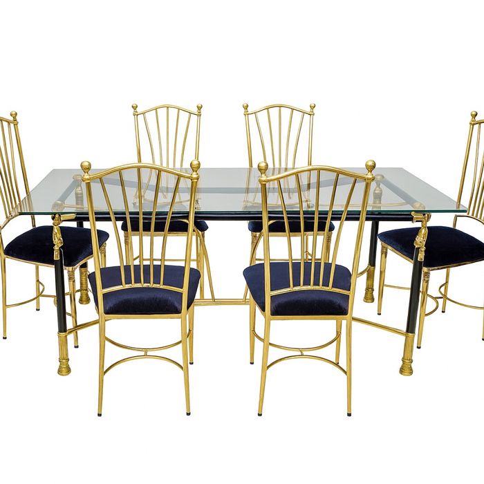 Луксозен трапезен комплект - маса + 6 стола (Италия)