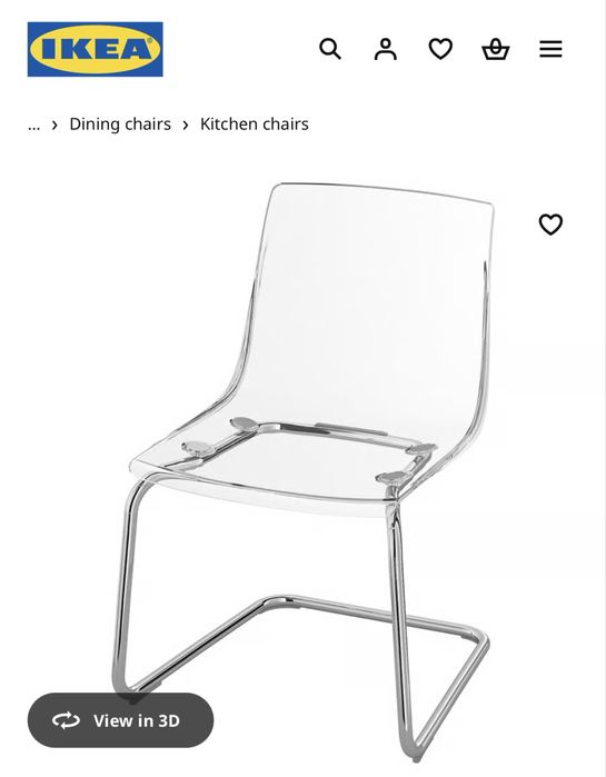 Scaun modern transparent