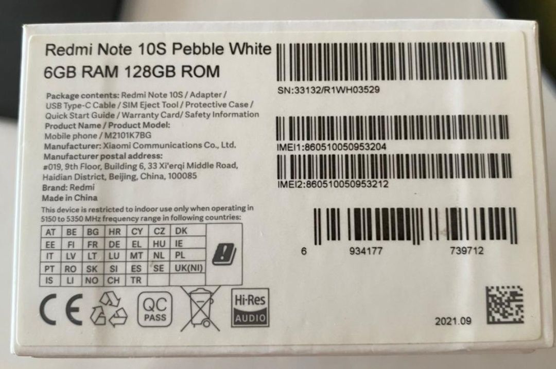 Продается телефон Redmi Note 10S