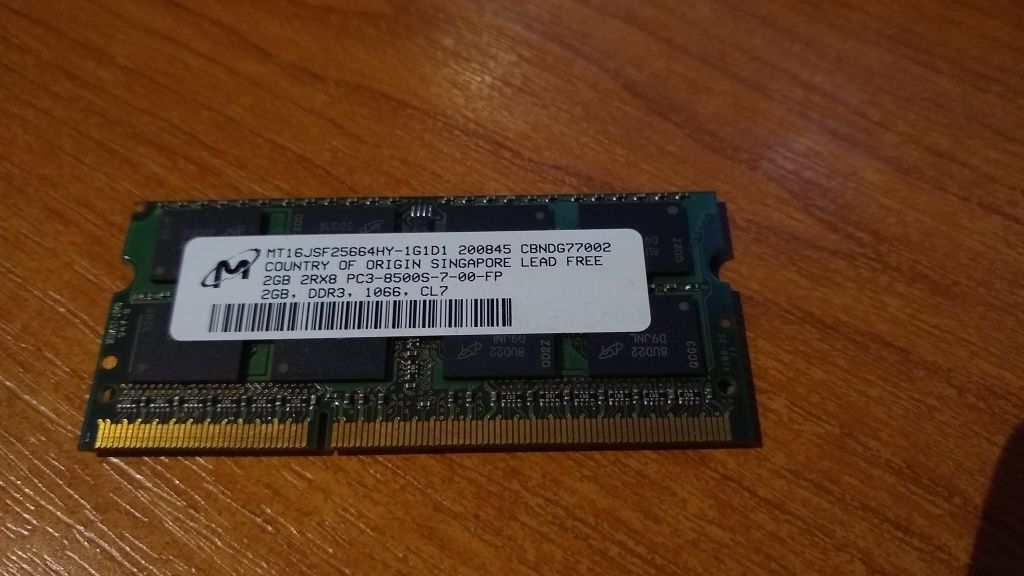 Memorie laptop sodimm DDR3 pc3 ADATA sau micron 2GB si 1 GB