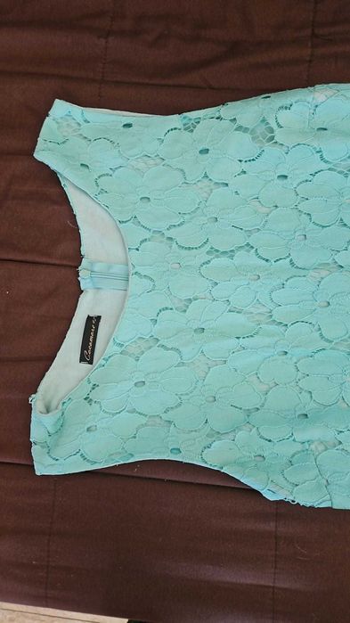 Rochie elegantă din dantelă turcoaz (Mărime 40-42)