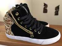 Tenisi inalti Supra Black Leopard Animal Print