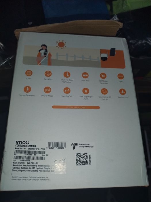 Imou 3MP WiFi соларна камера – IPC-K9ECP-3T0WE/FSP12-TYPEC