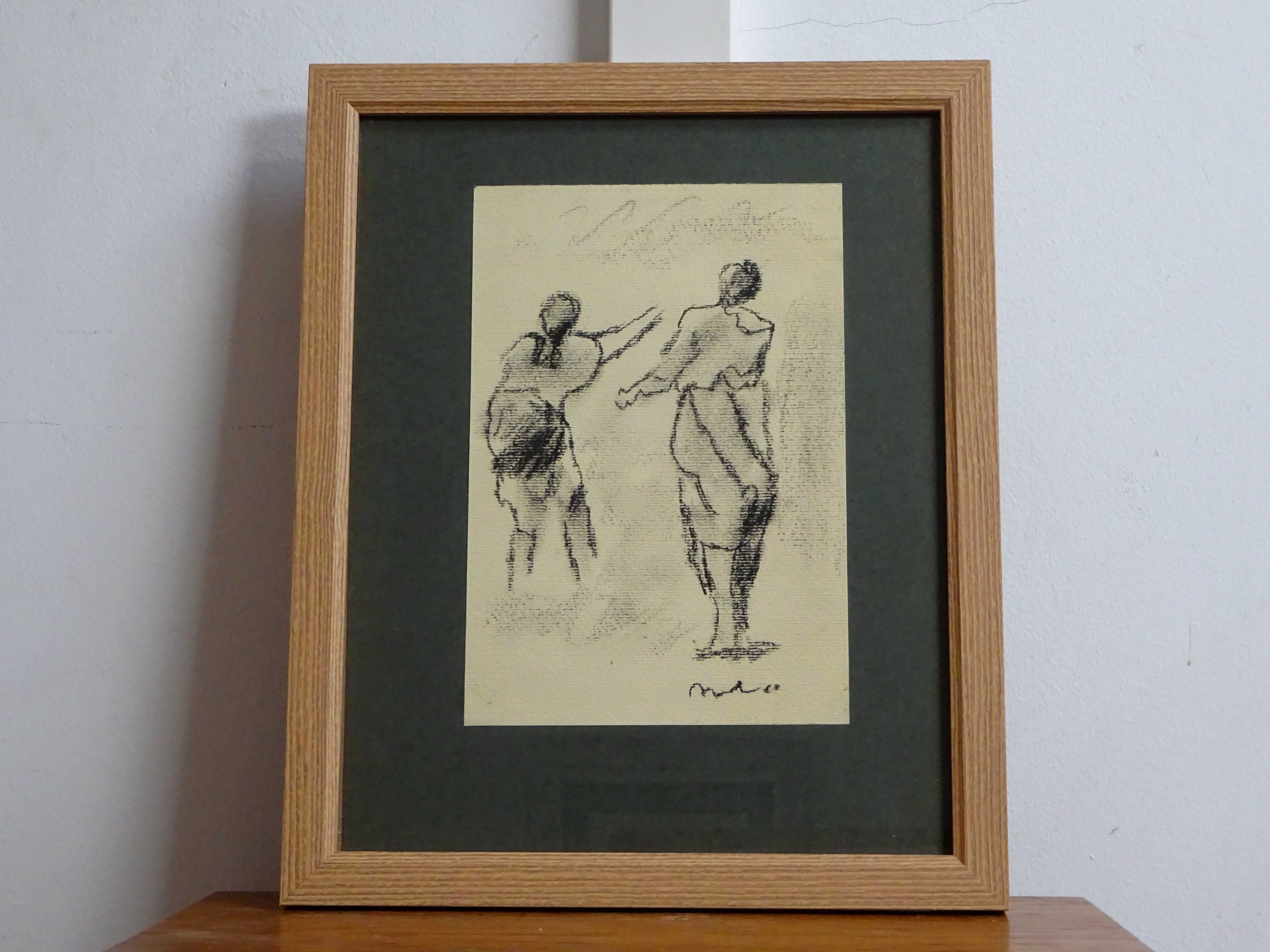 Corneliu Baba, ’Taranci’ | Tablou vechi, carbune pe hartie