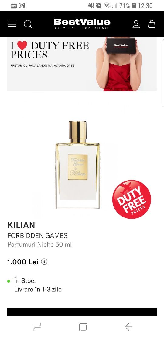 By Kilian Forbidden Games Parfum de nisa 50 ml