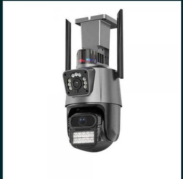 КОМПЛЕКТ + 64GB карта PTZ Двойна IP камера P-11 WIFI, ICSEE, 6MP