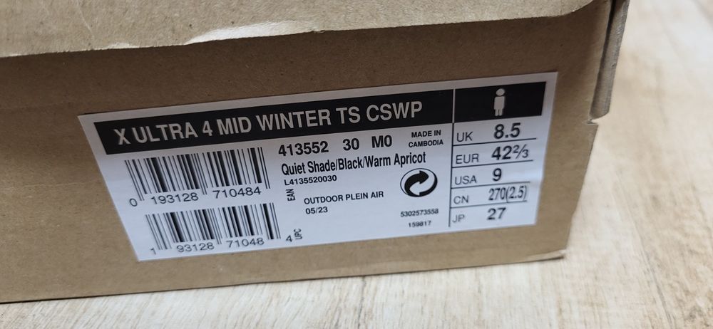 Salomon X Ultra 4 MID waterproof  туристически обувки маратонки