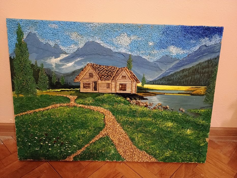 Картина направена от природни материали