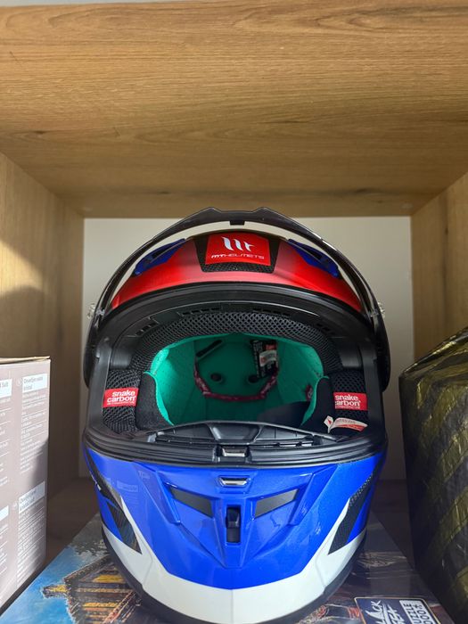 Каска MT KRE+ Carbon Projectile D7 GLOSS BLUE XL