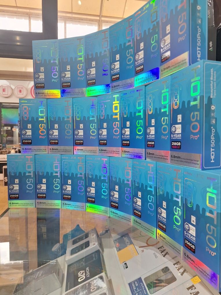 Смартфон Infinix HOT 50 Pro+, 3 камеры, NFC, 8ГБ/256ГБ, 6.78", 50МП, с