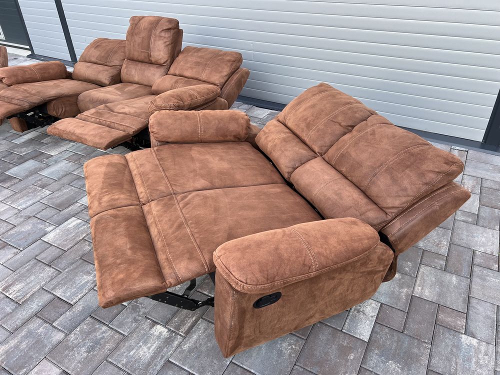 Set Canapea ~ Canapele 3 2 1 Alcantara cu Recliner