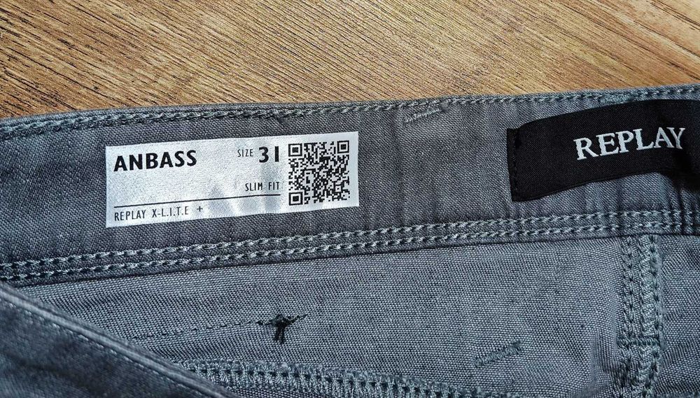 Replay Anbass X-Lite Slim fit мъжки дънки размер W31 L32 Нови